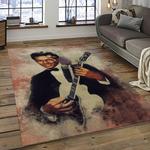 chuck berry guitarist song writer rectangle area rug carpet for living room home room decor gift for friends dark room cbr17