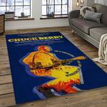 chuck berry guitarist song writer rectangle area rug carpet for living room home room decor gift for friends dark room cbr19