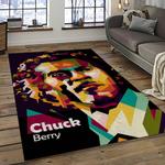 chuck berry guitarist song writer rectangle area rug carpet for living room home room decor gift for friends dark room cbr4