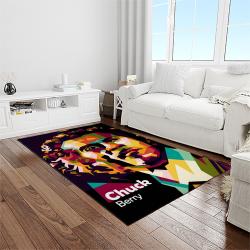 chuck berry guitarist song writer rectangle area rug carpet for living room home room decor gift for friends light room cbr4