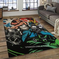 Cliff Burton Bassist Rectangle Area Rug For Living Room Home Room Decor Gift For Friends And Family CBT2