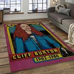 cliff burton bassist rectangle area rug for living room home room decor gift for friends and family dark room cbt3