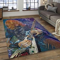 Dave Mustaine Guitarist Rectangle Area Rug For Living Room Home Room Decor Gift For Friends And Family DVM11
