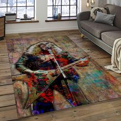 Dave Mustaine Guitarist Rectangle Area Rug For Living Room Home Room Decor Gift For Friends And Family DVM12