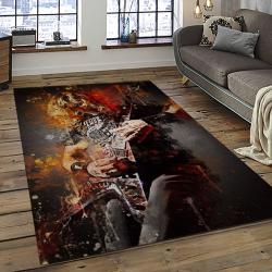 Dave Mustaine Guitarist Rectangle Area Rug For Living Room Home Room Decor Gift For Friends And Family DVM9