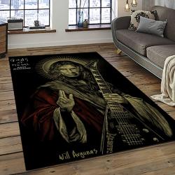 dave mustaine guitarist rectangle area rug for living room home room decor gift for friends and family light room dvm5