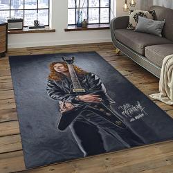 dave mustaine guitarist rectangle area rug for living room home room decor gift for friends and family light room dvm8