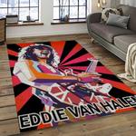 eddie van halen singer rectangle area rug for living room home room decor gift for friends and family dark room evh17