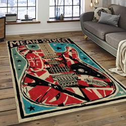 Eddie Van Halen Singer Rectangle Area Rug For Living Room Home Room Decor Gift For Friends And Family EVH20