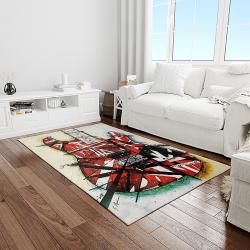 eddie van halen singer rectangle area rug for living room home room decor gift for friends and family light room evh10