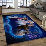 elsa disney cartoon carpet rectangle area rug for living room home room decor gift for friends dark room ela10