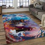 elsa disney cartoon carpet rectangle area rug for living room home room decor gift for friends dark room ela11