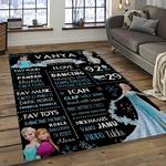 elsa disney cartoon carpet rectangle area rug for living room home room decor gift for friends dark room ela21