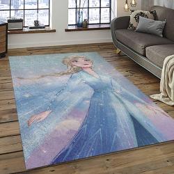 Elsa Disney Cartoon Carpet Rectangle Area Rug For Living Room Home Room Decor Gift For Friends ELA29