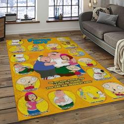 Family Guy Cartoon Carpet Rectangle Area Rug For Living Room Home Room Decor Gift For Friends FMG11