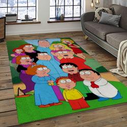 Family Guy Cartoon Carpet Rectangle Area Rug For Living Room Home Room Decor Gift For Friends FMG21