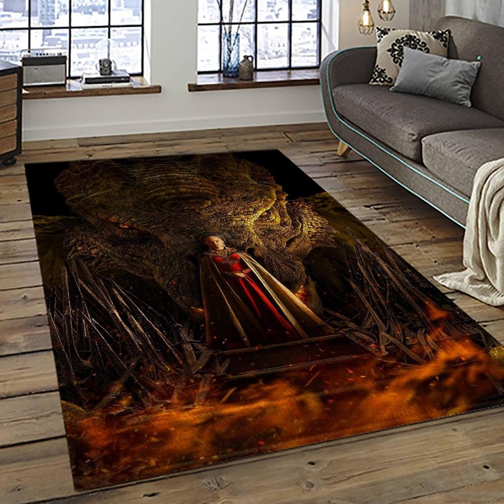 House Of The Dragon Movie Carpet Rectangle Area Rug For Living Room Home Room Decor Gift For Friends HOTD54 house of the dragon movie carpet rectangle area rug for living room home room decor gift for friends dark room hotd54