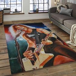 James Hetfield Musician Rectangle Area Rug For Living Room Home Room Decor Gift For Friends And Family JHE20