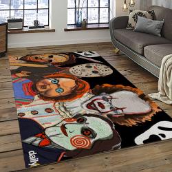 Jason Voorhees Horror Movie Character Rectangle Area Rug For Living Room Home Room Decor Gift For Friends And Family JVE22