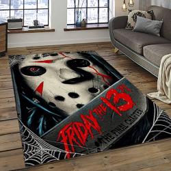 Jason Voorhees Horror Movie Character Rectangle Area Rug For Living Room Home Room Decor Gift For Friends And Family JVE55