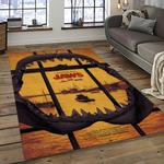 jaws movie rectangle area rug for living room home room decor gift for friends and family dark room jaw12