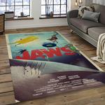 jaws movie rectangle area rug for living room home room decor gift for friends and family dark room jaw13