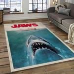 jaws movie rectangle area rug for living room home room decor gift for friends and family dark room jaw35