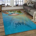 jaws movie rectangle area rug for living room home room decor gift for friends and family dark room jaw39