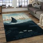 jaws movie rectangle area rug for living room home room decor gift for friends and family dark room jaw40