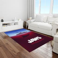 jaws movie rectangle area rug for living room home room decor gift for friends and family light room jaw10