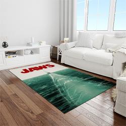 jaws movie rectangle area rug for living room home room decor gift for friends and family light room jaw11