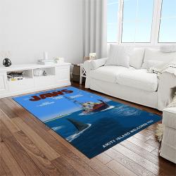 jaws movie rectangle area rug for living room home room decor gift for friends and family light room jaw14