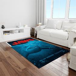 jaws movie rectangle area rug for living room home room decor gift for friends and family light room jaw15