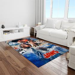 jaws movie rectangle area rug for living room home room decor gift for friends and family light room jaw19