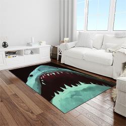 jaws movie rectangle area rug for living room home room decor gift for friends and family light room jaw23