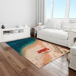 jaws movie rectangle area rug for living room home room decor gift for friends and family light room jaw26