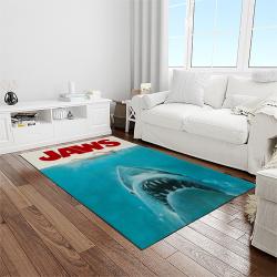 jaws movie rectangle area rug for living room home room decor gift for friends and family light room jaw27