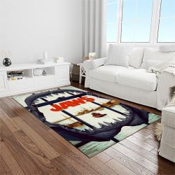 jaws movie rectangle area rug for living room home room decor gift for friends and family light room jaw30