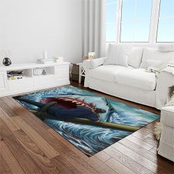 jaws movie rectangle area rug for living room home room decor gift for friends and family light room jaw31
