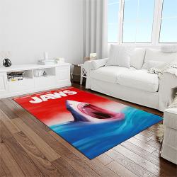 jaws movie rectangle area rug for living room home room decor gift for friends and family light room jaw36