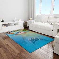 jaws movie rectangle area rug for living room home room decor gift for friends and family light room jaw39