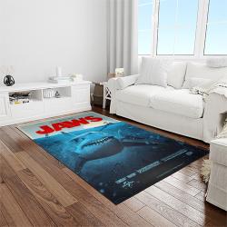 jaws movie rectangle area rug for living room home room decor gift for friends and family light room jaw41