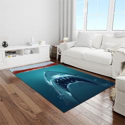 jaws movie rectangle area rug for living room home room decor gift for friends and family light room jaw43