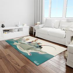 jaws movie rectangle area rug for living room home room decor gift for friends and family light room jaw47