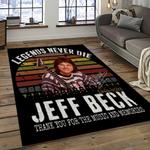 jeff beck english guitarist music rectangle area rug carpet for living room home room decor gift for friends dark room jfb6