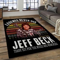 Jeff Beck English Guitarist Music Rectangle Area Rug Carpet For Living Room Home Room Decor Gift For Friends JFB6