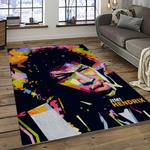 jimi hendrix guitairist song writer rectangle area rug carpet for living room home room decor gift for friends dark room jmh11