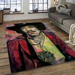 jimi hendrix guitairist song writer rectangle area rug carpet for living room home room decor gift for friends dark room jmh13