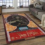 jimi hendrix guitairist song writer rectangle area rug carpet for living room home room decor gift for friends dark room jmh14