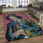 jimi hendrix guitairist song writer rectangle area rug carpet for living room home room decor gift for friends dark room jmh19